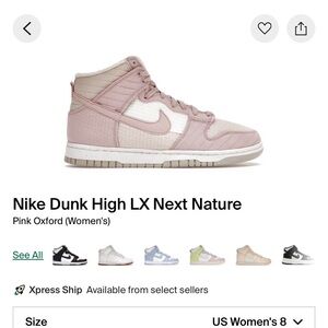 Nike Women's Sneakers in Pink and White